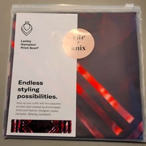 New in Package Lesley Hampton print scarf x Knix
